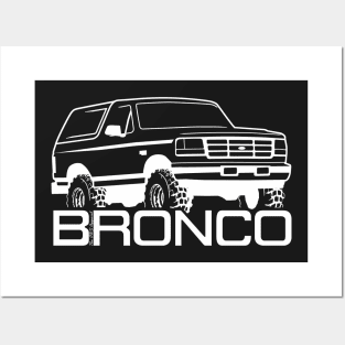 1992-1996 Ford Bronco, w/tires and logo, white print. Posters and Art